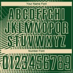 Camiseta de fútbol personalizada con líneas verdes y crema por sublimación
