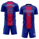 Camiseta de fútbol blanca real roja, uniforme personalizado por sublimación