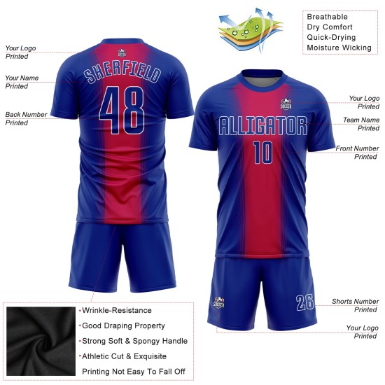 Camiseta de fútbol blanca real roja, uniforme personalizado por sublimación