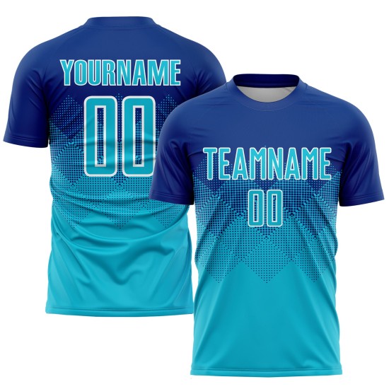 Camiseta de uniforme de sublimación personalizada azul-blanca de Lakes Royal Soccer Camiseta de uniforme de sublimación personalizada azul-blanca de Lakes Royal Soccer