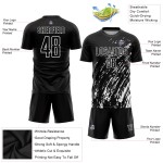 Uniforme de fútbol personalizado por sublimación, blanco y negro